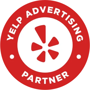 Yelp Advertising Partner Logo in red